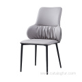 Europe style modern silver stainless steel velvet dining chair